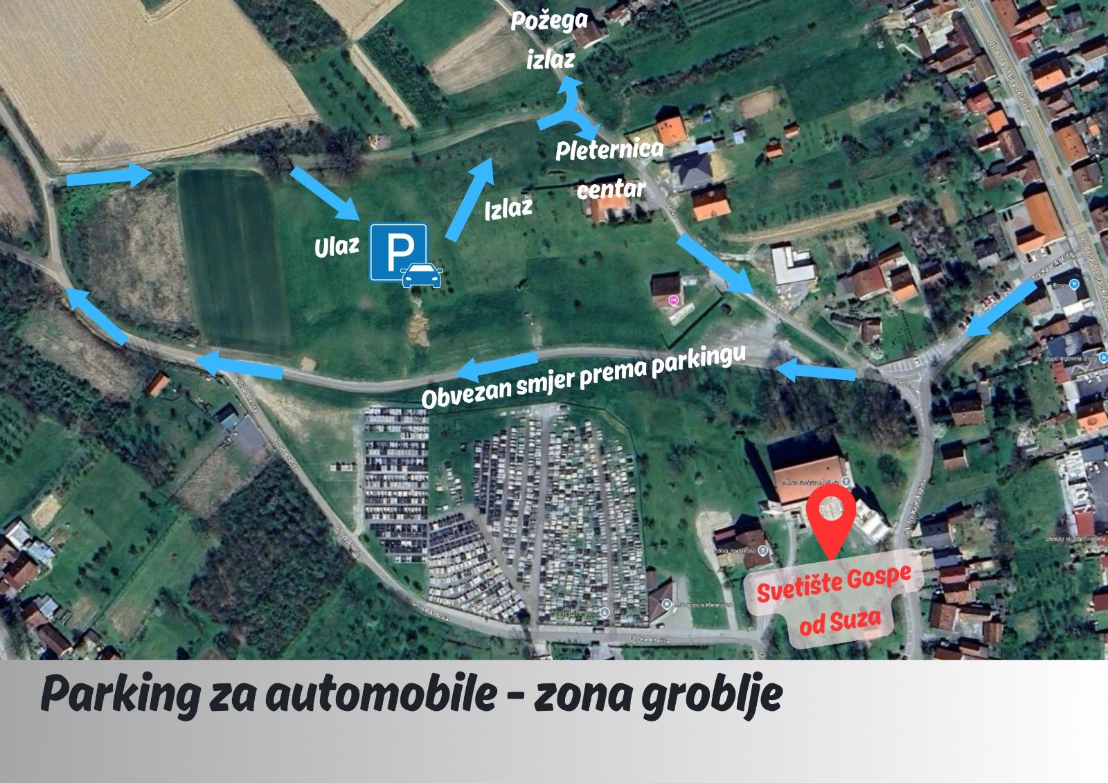 Obavijest – parking zone za vrijeme trajanja Devetnice