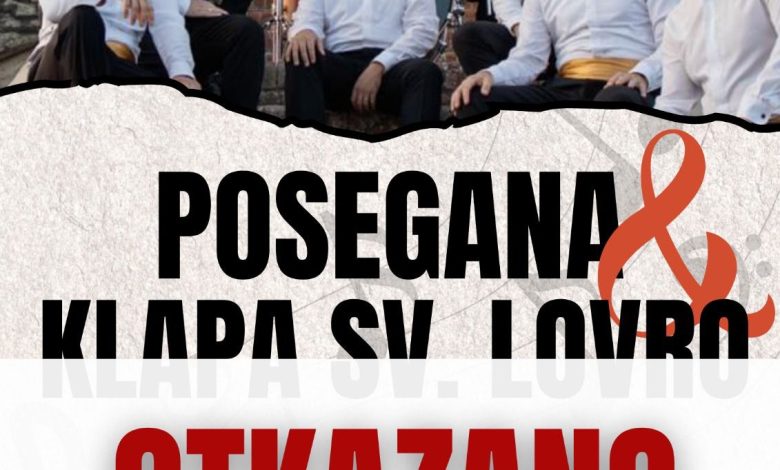 Koncert Posegane i Klape sv. Lovro – OTKAZANO