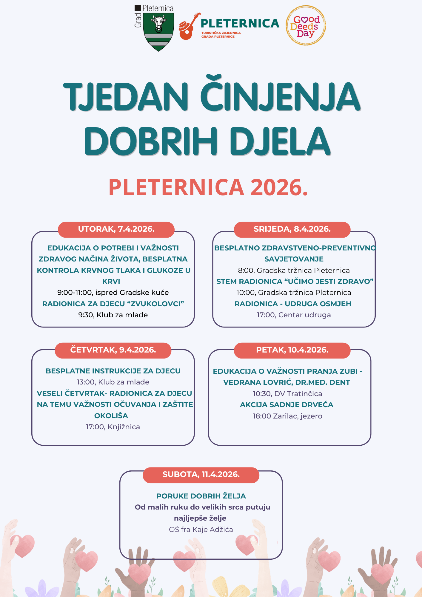 Tjedan činjenja dobrih djela u Pleternici